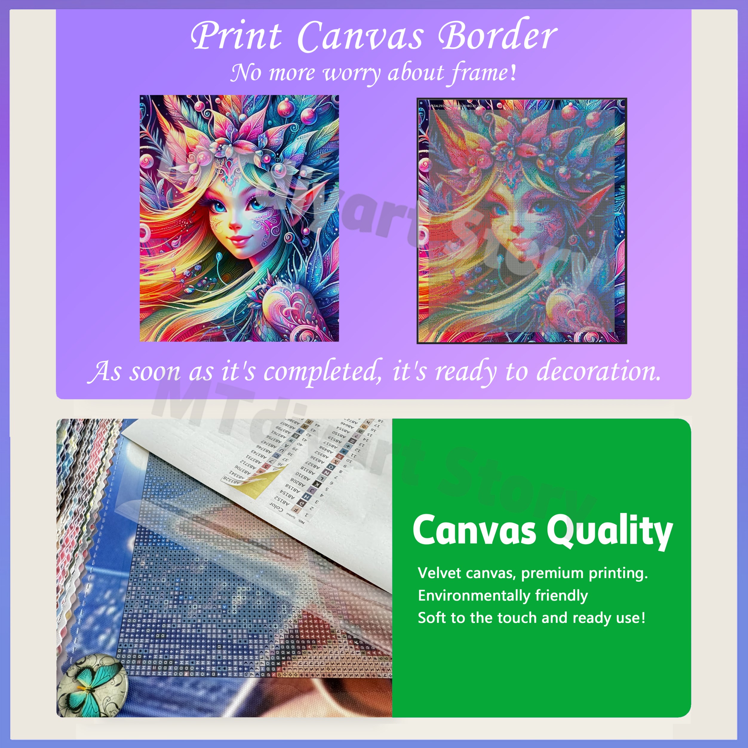 Printed Canvas Border Symbol S - Resin Craft Workshop ulasan dan harga