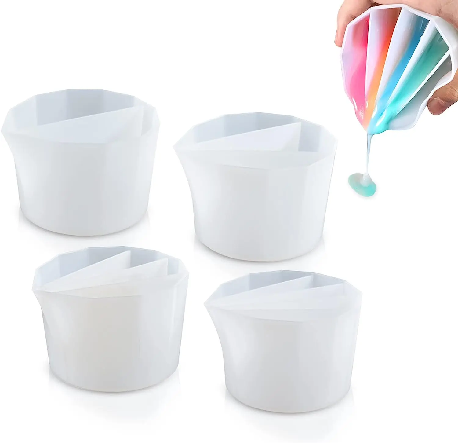 Split Cup For Paint Pouring,Re - Mixing Cup Silicone ulasan dan harga