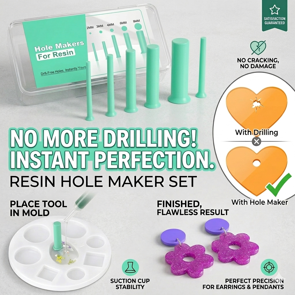 Resin Hole Maker Set 35PCS 7 S - Epoxy Uv Resin Kit ulasan dan harga