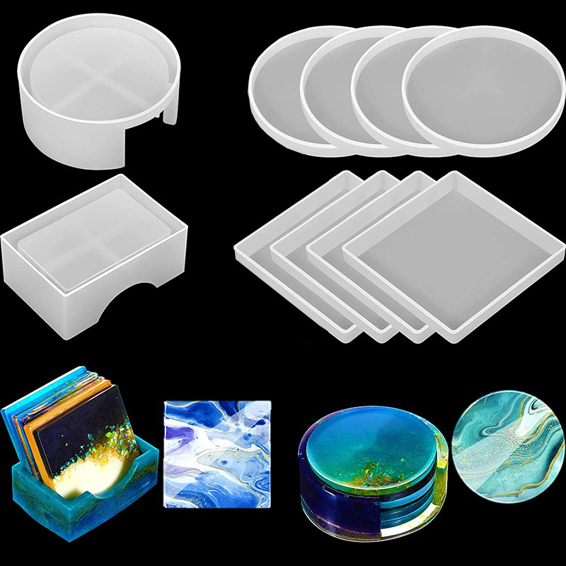 5Pcs/Set DlY Epoxy Resin Cup C - Silicone Mold Tray ulasan dan harga