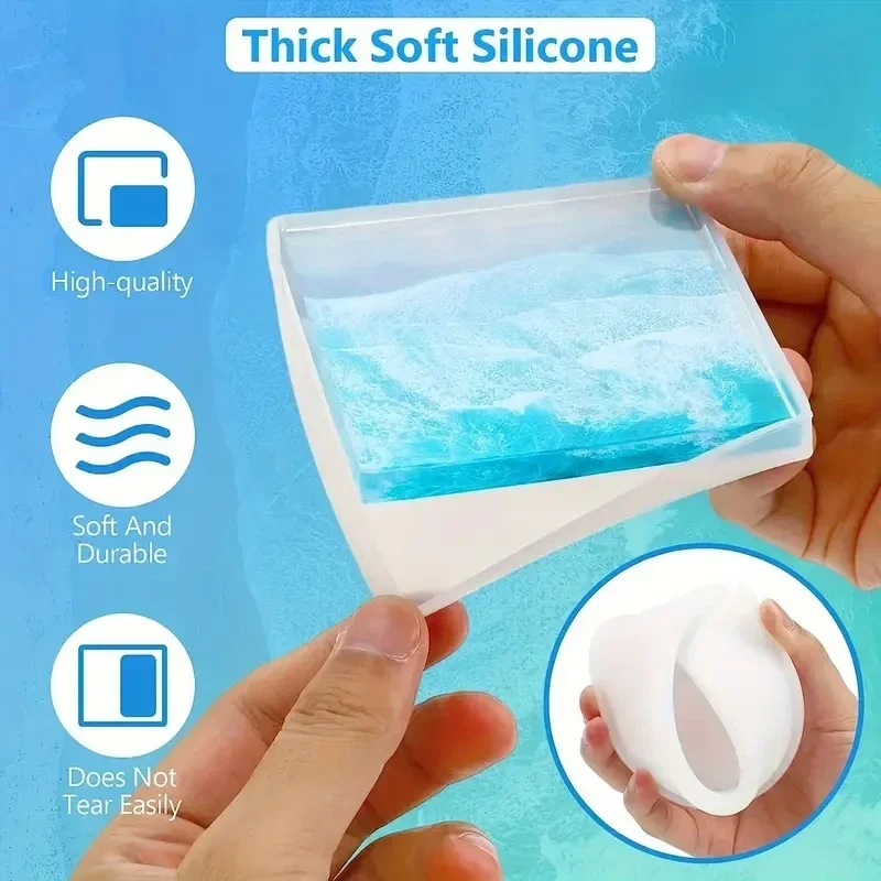 5Pcs/Set DlY Epoxy Resin Cup C - Silicone Mold Tray ulasan dan harga