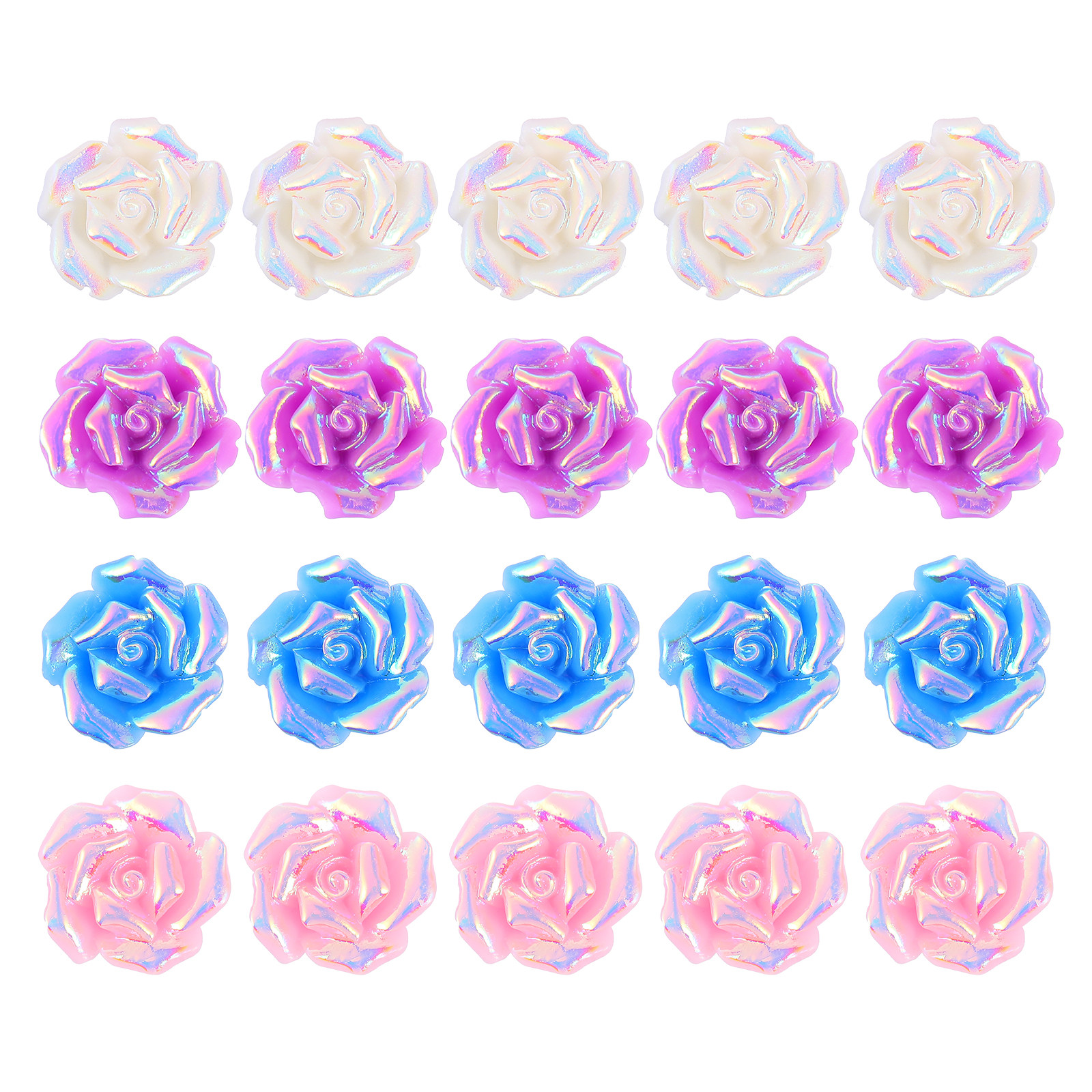 20Pcs Rose Flower Phone Case A - Resin Craft Supplies ulasan dan harga
