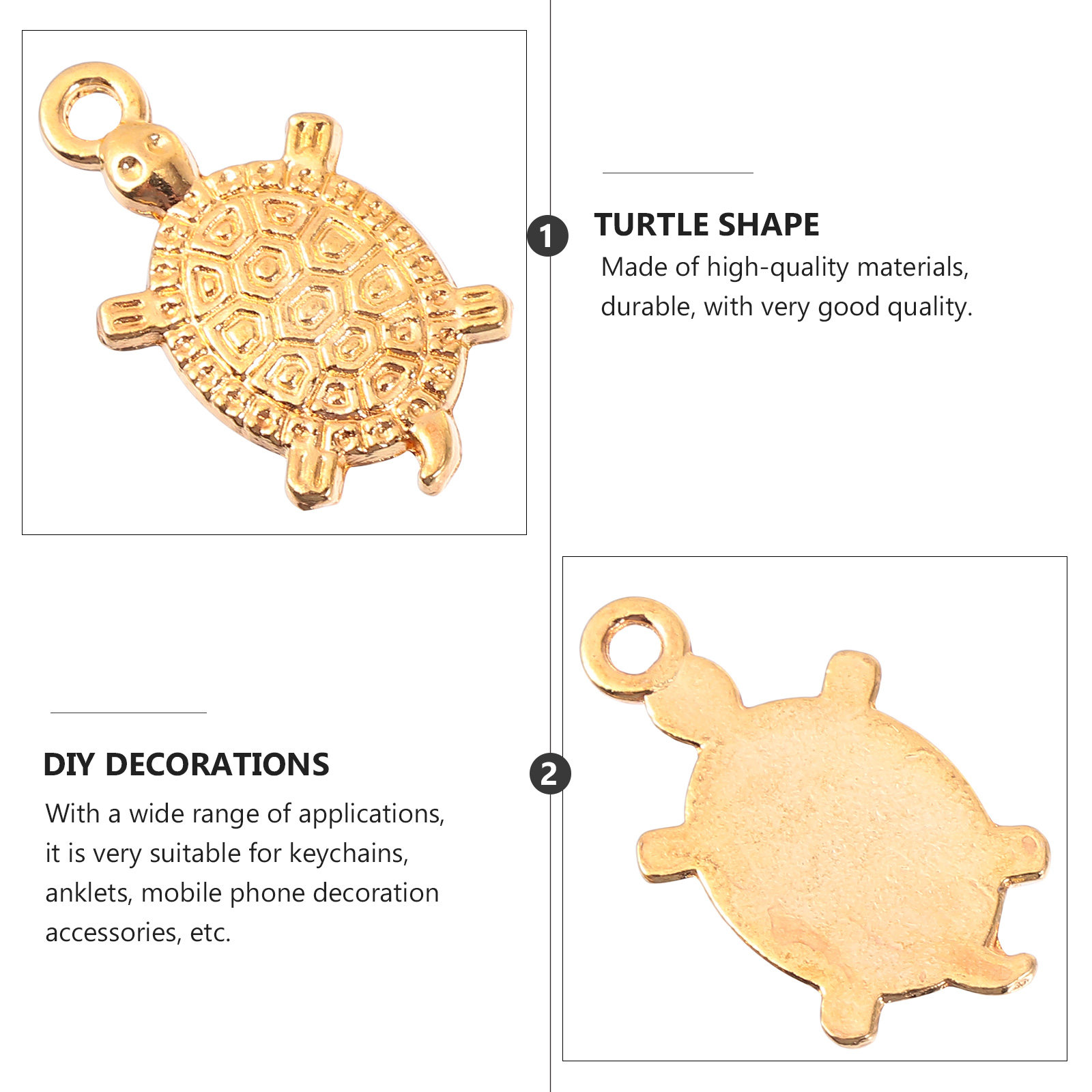 100Pcs Alloy Golden Tortoise O - Crafting Resin ulasan dan harga