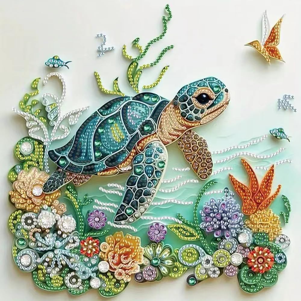 Sea Turtle Animal Diamond Pain - Resin Craft Kit ulasan dan harga