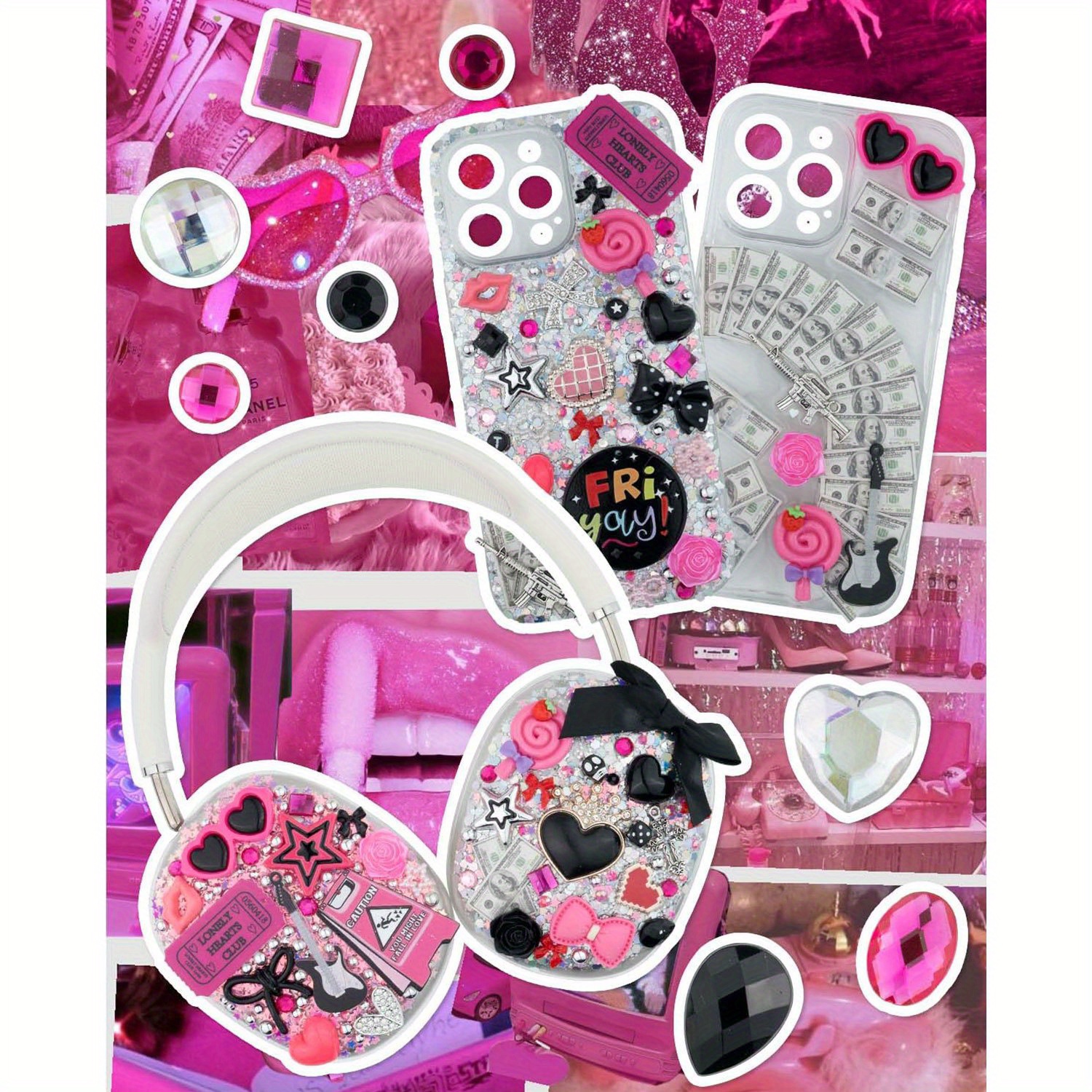 2380 Pcs DIY Jewelry Charm Mix - Resin Craft Kit ulasan dan harga