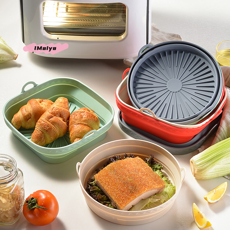 Square Foldable Air Fryer Sili - Silicone Mold Tray ulasan dan harga