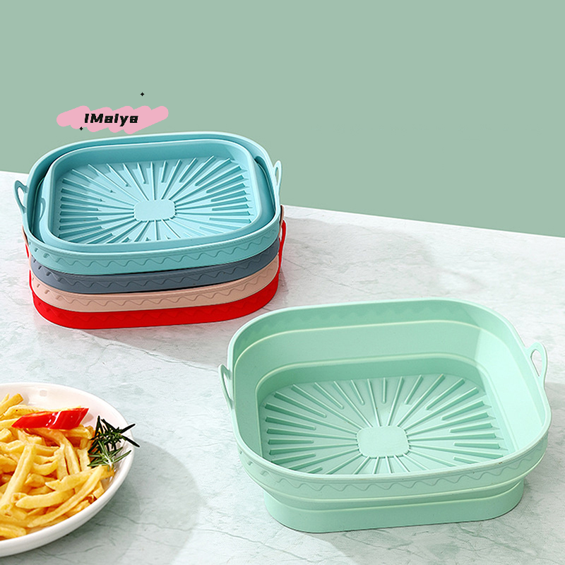 Square Foldable Air Fryer Sili - Silicone Mold Tray ulasan dan harga