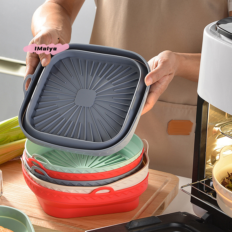 Square Foldable Air Fryer Sili - Silicone Mold Tray ulasan dan harga