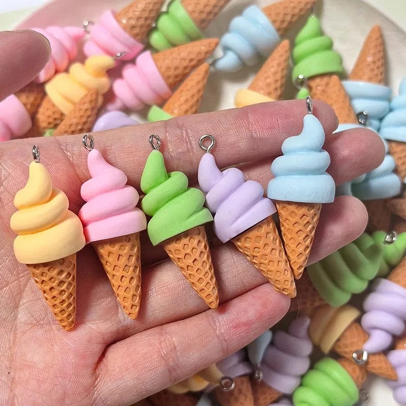 10Pcs Summer Fruit Ice Cream R - Resin Crafts Diy ulasan dan harga