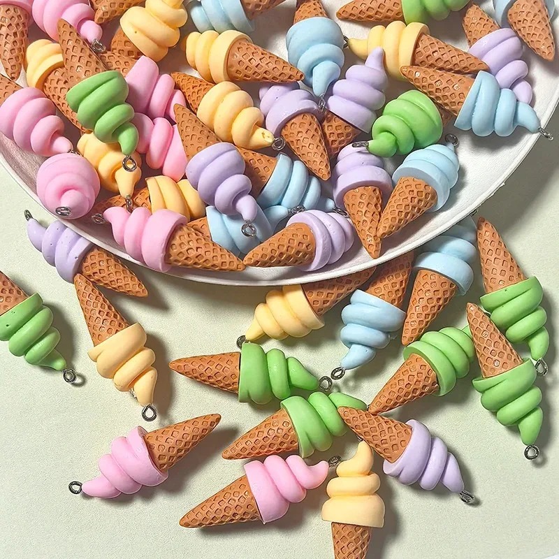 10Pcs Summer Fruit Ice Cream R - Resin Crafts Diy ulasan dan harga