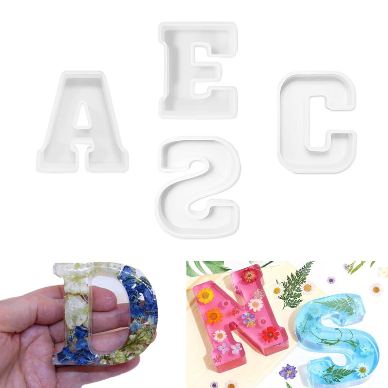 1pc A-Z Letter Silicone Molds  - Resin Craft Ideas ulasan dan harga