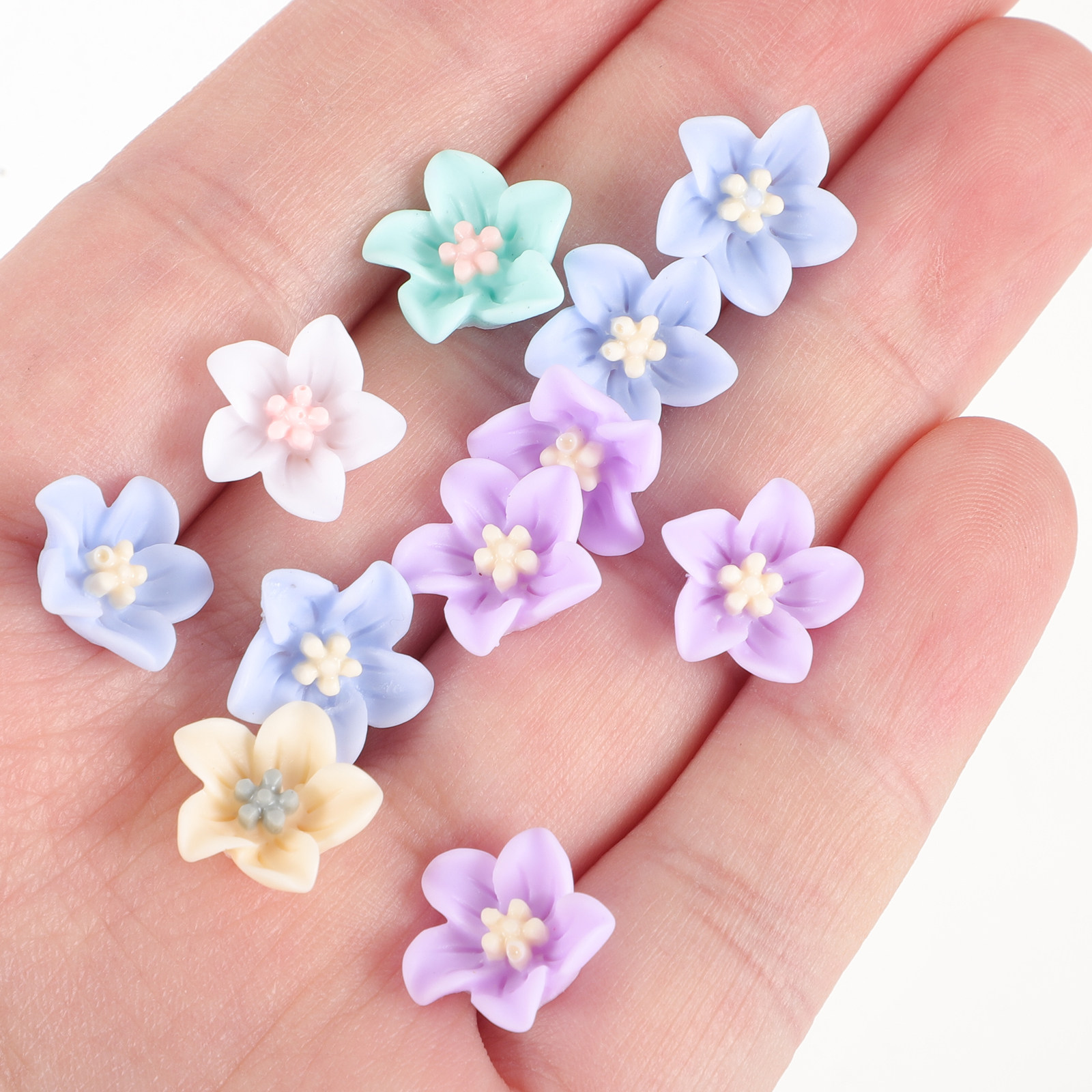 200Pcs Tiny Flower Resin Charm - Resin Craft Supplies ulasan dan harga