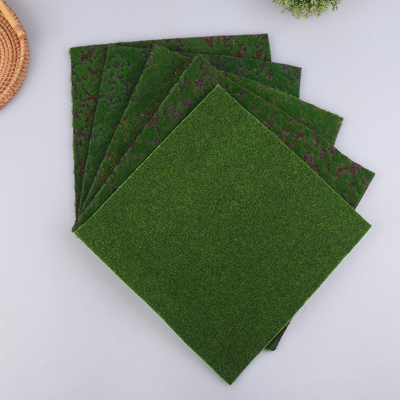 1Pcs Grass Mat Green Artificia - Terrarium Moss Art ulasan dan harga