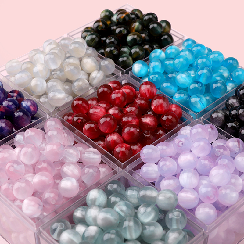 10mm 10pcs Resins Cat Eye Bead - Resin Craft Projects ulasan dan harga