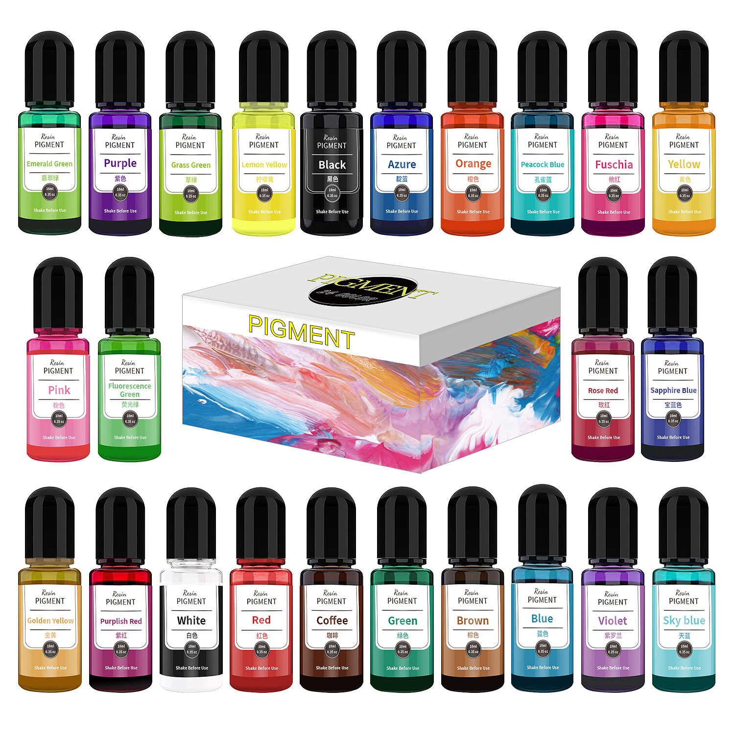 24/30 Colors Set 10ml Epoxy Re - Resin Dye Alcohol ulasan dan harga