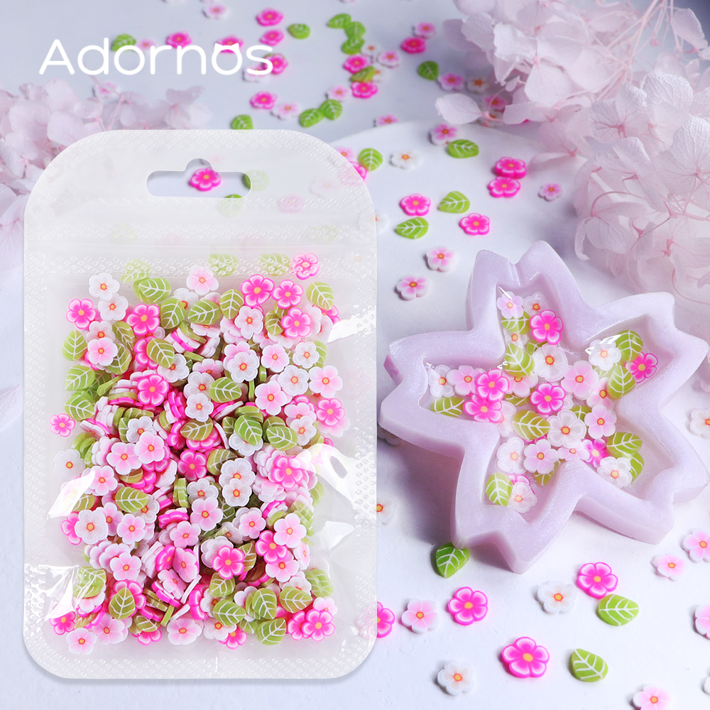 10g Pink Flowers Polymer Clay  - Resin Craft Ideas ulasan dan harga