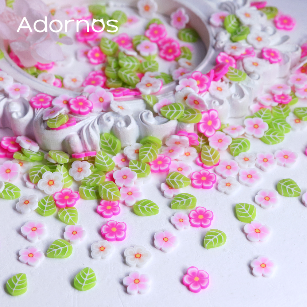 10g Pink Flowers Polymer Clay  - Resin Craft Ideas ulasan dan harga
