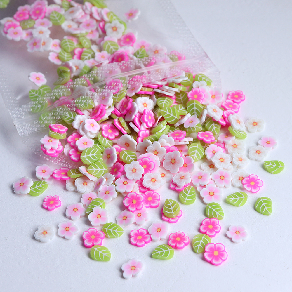 10g Pink Flowers Polymer Clay  - Resin Craft Ideas ulasan dan harga