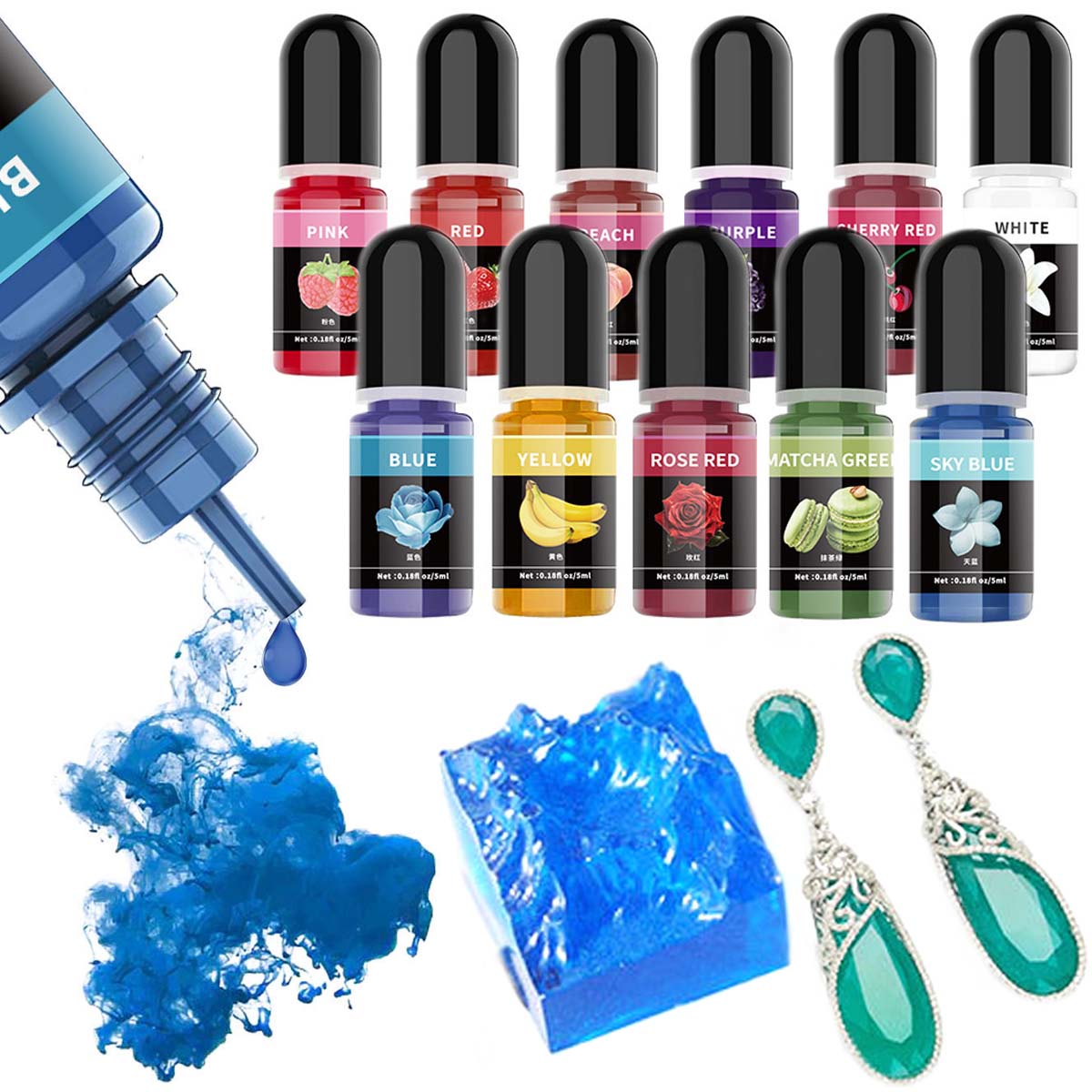 5ml/Bottle Epoxy Resin Pigment - Resin Pigment Set ulasan dan harga